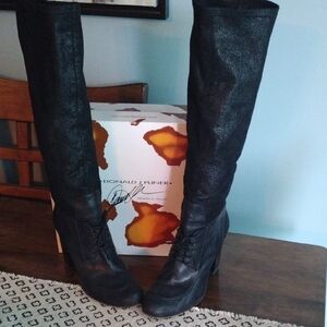 Donald J. Pliner Black Over the Knee Boots